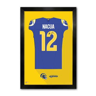 Puka Nacua Los Angeles Rams 27" x 39" Framed Jersey Art Print